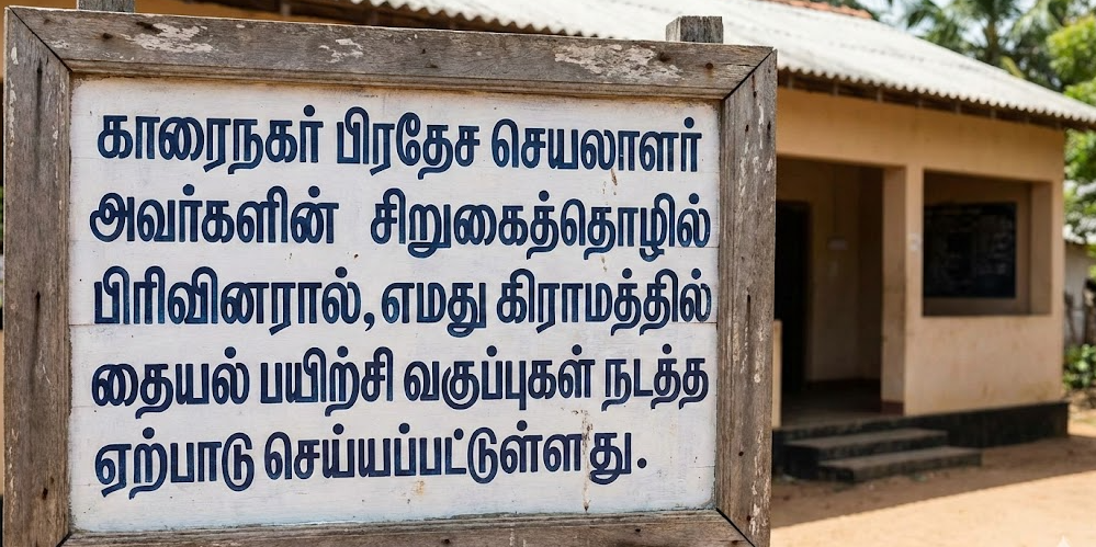 காரைநகர் பிரதேச செயலாளர் அவர்களின் சிறுகைத்தொழில் பிரிவினரால், எமது கிராமத்தில் தையல் பயிற்சி வகுப்புகள் நடத்த ஏற்பாடு செய்யப்பட்டுள்ளது.