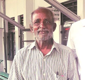 ஓய்வு பெற்ற புகையிரநிலைய அதிபர் திரு. வேலுப்பிள்ளை ஐயா